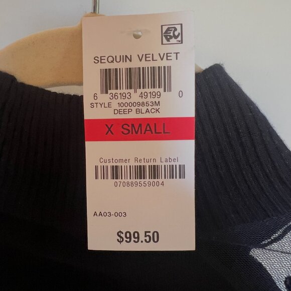 NWT - INC International Concepts Flocked-Velvet Illusion Sweater Size X-Small - Picture 8 of 11